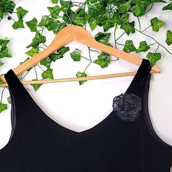 Robbie Bee. Black Velvet. Tank Dress. Size 12. NWT - Picture 3 of 9